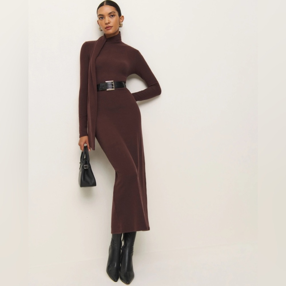 Reformation azure knit Burgundy dress